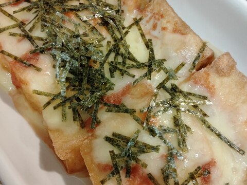 絹厚揚げのたらチー焼き☆パスタソース活用